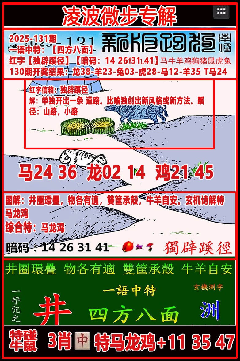 131期凌波微步专解跑狗[图]